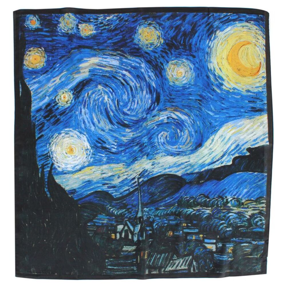 The Magic Scarf Company Women's Van Gogh Starry Night Print Silky Scarf